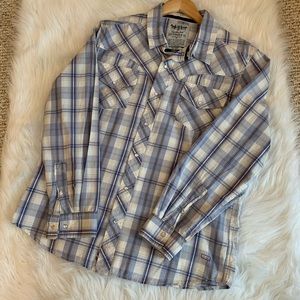 Levi Strauss & Co Western Pearl Snap Plaid Shirt